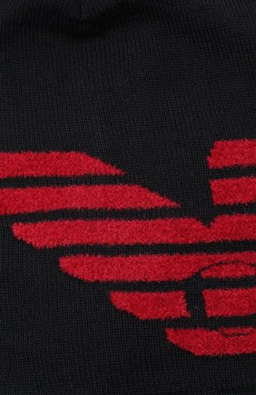 Детский комплект из шапки и шарфа EMPORIO ARMANI красного цвета по цене 13050 руб., арт. 407510/0A758 | Фото 5 Детский комплект из шапки и шарфа EMPORIO ARMANI красного цвета, арт. 407510/0A758 | Фото 5
