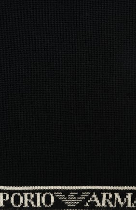 Детский шерстяной шарф EMPORIO ARMANI темно-синего цвета, арт. 404617/0A466 | Фото 2 (Материал: Шерсть, Текстиль; Региональные ограничения белый список (Axapta Mercury): RU)