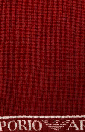 Детский шерстяной шарф EMPORIO ARMANI красного цвета по цене 7995 руб., арт. 404617/0A466 | Фото 2 Детский шерстяной шарф EMPORIO ARMANI красного цвета, арт. 404617/0A466 | Фото 2
