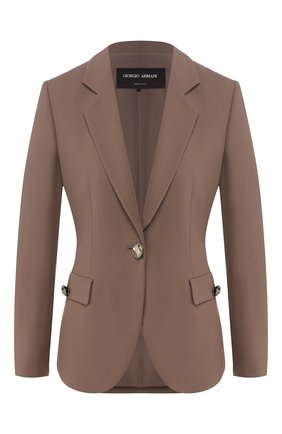 Женский шерстяной жакет GIORGIO ARMANI бежевого цвета по цене 135500 руб., арт. 0WHGG0HL/T01QW | Фото 1 Женский шерстяной жакет GIORGIO ARMANI бежевого цвета, арт. 0WHGG0HL/T01QW | Фото 1