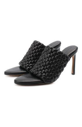 Женские кожаные мюли bv curve BOTTEGA VENETA черного цвета по цене 113500 руб., арт. 621340/VBTG0 | Фото 1 Женские кожаные мюли bv curve BOTTEGA VENETA черного цвета, арт. 621340/VBTG0 | Фото 1