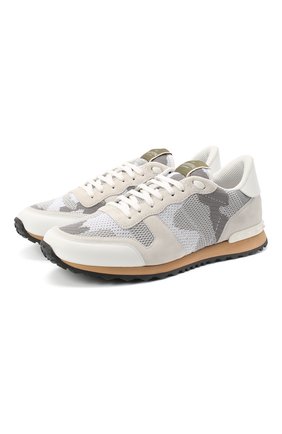Мужские комбинированные кроссовки rockrunner VALENTINO белого цвета по цене 47050 руб., арт. UY2S0723/QRK | Фото 1 Мужские комбинированные кроссовки rockrunner VALENTINO белого цвета, арт. UY2S0723/QRK | Фото 1