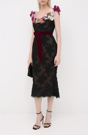 Женское платье-миди MARCHESA черного цвета по цене 325000 руб., арт. M28919 | Фото 2 Женское платье-миди MARCHESA черного цвета, арт. M28919 | Фото 2