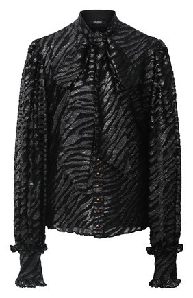 Женская блузка BALMAIN черного цвета по цене 145500 руб., арт. UF12680/X421 | Фото 1 Женская блузка BALMAIN черного цвета, арт. UF12680/X421 | Фото 1