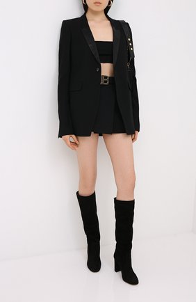 Женская шерстяная юбка BALMAIN черного цвета по цене 87100 руб., арт. UF14014/167L | Фото 2 Женская шерстяная юбка BALMAIN черного цвета, арт. UF14014/167L | Фото 2