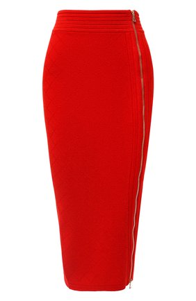 Женская юбка из вискозы BALMAIN красного цвета по цене 99500 руб., арт. UF14478/K110 | Фото 1 Женская юбка из вискозы BALMAIN красного цвета, арт. UF14478/K110 | Фото 1
