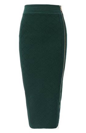Женская юбка из вискозы BALMAIN зеленого цвета по цене 96900 руб., арт. UF14478/K110 | Фото 1 Женская юбка из вискозы BALMAIN зеленого цвета, арт. UF14478/K110 | Фото 1