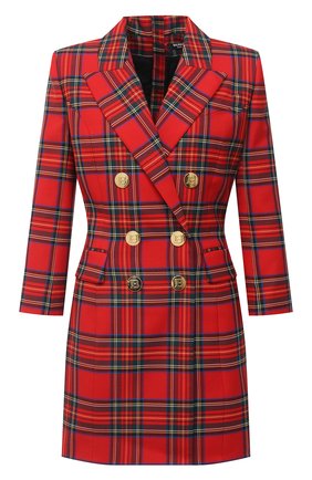 Женское шерстяное платье BALMAIN красного цвета по цене 194500 руб., арт. UF16222/W085 | Фото 1 Женское шерстяное платье BALMAIN красного цвета, арт. UF16222/W085 | Фото 1