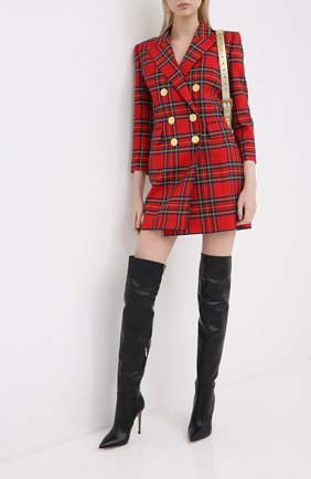 Женское шерстяное платье BALMAIN красного цвета по цене 194500 руб., арт. UF16222/W085 | Фото 2 Женское шерстяное платье BALMAIN красного цвета, арт. UF16222/W085 | Фото 2