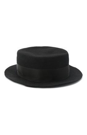 Женская фетровая шляпа GIORGIO ARMANI черного цвета по цене 43900 руб., арт. 797403/0A522 | Фото 2 Женская фетровая шляпа GIORGIO ARMANI черного цвета, арт. 797403/0A522 | Фото 2