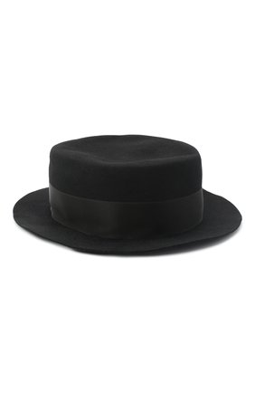 Женская фетровая шляпа GIORGIO ARMANI черного цвета, арт. 797403/0A522 | Фото 2 (Материал: Шерсть, Текстиль)