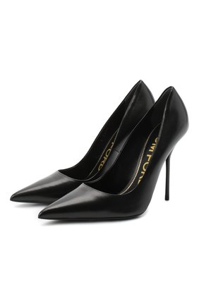 Женская кожаные туфли TOM FORD черного цвета по цене 59950 руб., арт. W2524T-LSP002 | Фото 1 Женская кожаные туфли TOM FORD черного цвета, арт. W2524T-LSP002 | Фото 1