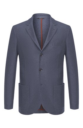 Мужской пиджак из смеси шелка и кашемира LORO PIANA синего цвета по цене 299500 руб., арт. FAI2572 | Фото 1 Мужской пиджак из смеси шелка и кашемира LORO PIANA синего цвета, арт. FAI2572 | Фото 1