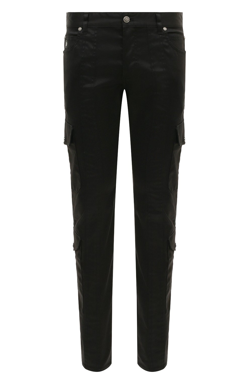 Мужские хлопковые брюки-карго BALMAIN черного цвета, арт. UH15377/Z043 | Фото 1 (Силуэт М (брюки): Карго; Длина (брюки, джинсы): Стандартные; Случай: Повседневный; Стили: Панк; Материал внешний: Хлопок)