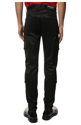 Мужские хлопковые брюки-карго BALMAIN черного цвета, арт. UH15377/Z043 | Фото 4 (Силуэт М (брюки): Карго; Длина (брюки, джинсы): Стандартные; Случай: Повседневный; Стили: Панк; Материал внешний: Хлопок)