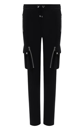 Мужские хлопковые брюки-карго BALMAIN черного цвета, арт. UH15761/I368 | Фото 1 (Материал внешний: Хлопок; Силуэт М (брюки): Карго; Случай: Повседневный; Длина (брюки, джинсы): Стандартные; Стили: Панк)