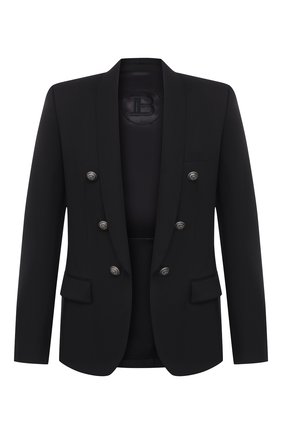 Мужской шерстяной пиджак BALMAIN черного цвета по цене 169000 руб., арт. UH17139/W067 | Фото 1 Мужской шерстяной пиджак BALMAIN черного цвета, арт. UH17139/W067 | Фото 1