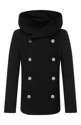 Мужской шерстяное пальто BALMAIN черного цвета по цене 98900 руб., арт. UH18420/W065 | Фото 1 Мужской шерстяное пальто BALMAIN черного цвета, арт. UH18420/W065 | Фото 1