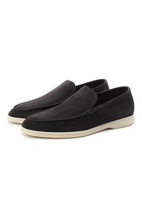 Мужские замшевые лоферы summer walk LORO PIANA темно-серого цвета по цене 52200 руб., арт. FAE8124 | Фото 1 Мужские замшевые лоферы summer walk LORO PIANA темно-серого цвета, арт. FAE8124 | Фото 1