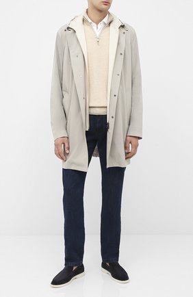 Мужские замшевые лоферы summer walk LORO PIANA темно-серого цвета по цене 52200 руб., арт. FAE8124 | Фото 2 Мужские замшевые лоферы summer walk LORO PIANA темно-серого цвета, арт. FAE8124 | Фото 2