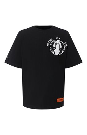 Мужская хлопковая футболка HERON PRESTON черного цвета по цене 20800 руб., арт. HMAA019F20JER0041001 | Фото 1 Мужская хлопковая футболка HERON PRESTON черного цвета, арт. HMAA019F20JER0041001 | Фото 1