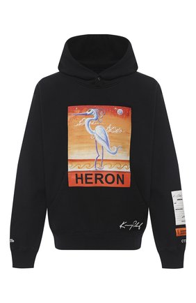 Мужской хлопковое худи HERON PRESTON черного цвета по цене 42850 руб., арт. HMBB010F20JER0091020 | Фото 1 Мужской хлопковое худи HERON PRESTON черного цвета, арт. HMBB010F20JER0091020 | Фото 1