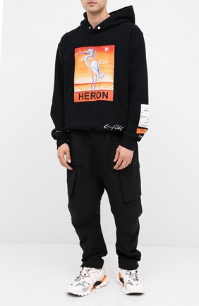 Мужской хлопковое худи HERON PRESTON черного цвета по цене 42850 руб., арт. HMBB010F20JER0091020 | Фото 2 Мужской хлопковое худи HERON PRESTON черного цвета, арт. HMBB010F20JER0091020 | Фото 2