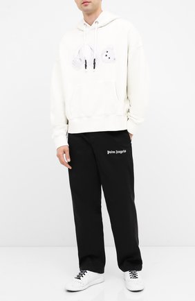 Мужской хлопковое худи PALM ANGELS белого цвета по цене 59750 руб., арт. PMBB058E20FLE0044401 | Фото 2 Мужской хлопковое худи PALM ANGELS белого цвета, арт. PMBB058E20FLE0044401 | Фото 2