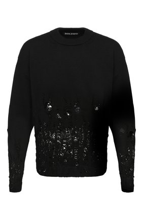 Мужской шерстяной свитер PALM ANGELS черного цвета по цене 51900 руб., арт. PMHE007E20KNI0041001 | Фото 1 Мужской шерстяной свитер PALM ANGELS черного цвета, арт. PMHE007E20KNI0041001 | Фото 1
