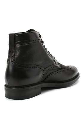 Мужские кожаные ботинки W.GIBBS черного цвета, арт. 3169011/1514 | Фото 4 (Материал внешний: Кожа; Материал утеплителя: Натуральный мех; Мужское Кросс-КТ: Ботинки-обувь, зимние ботинки; Региональные ограничения белый список (Axapta Mercury): RU; Длина стельки: 29,2; толщина подошвы: 1,5; ширина носка стельки: 9,5)