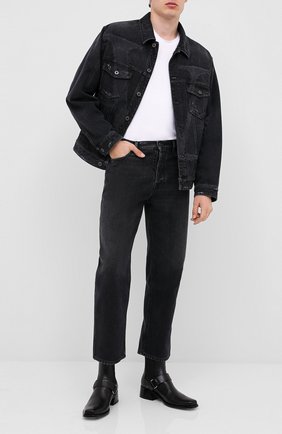 Мужская джинсовая куртка VALENTINO черного цвета по цене 212000 руб., арт. UV3DC01J6H4 | Фото 2 Мужская джинсовая куртка VALENTINO черного цвета, арт. UV3DC01J6H4 | Фото 2