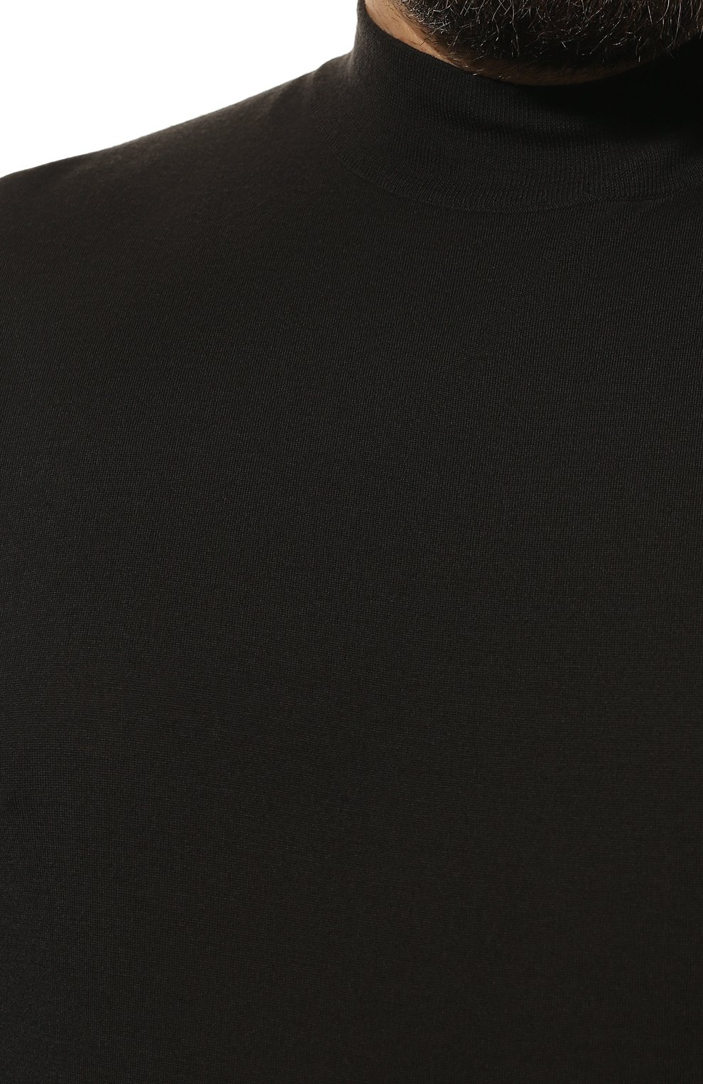 Мужской шерстяная водолазка LORO PIANA темно-серого цвета, арт. FAI8084 | Фото 5 (Материал внешний: Шерсть; Рукава: Длинные; Принт: Без принта; Длина (для топов): Стандартные; Мужское Кросс-КТ: Водолазка-одежда)