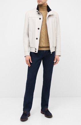 Мужской кашемировый свитер LORO PIANA желтого цвета по цене 213500 руб., арт. FAL2788 | Фото 2 Мужской кашемировый свитер LORO PIANA желтого цвета, арт. FAL2788 | Фото 2