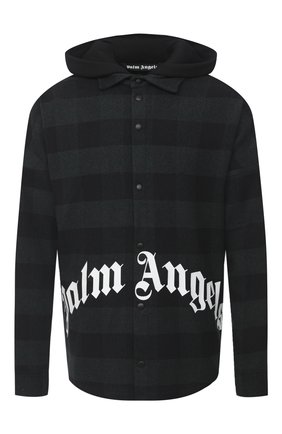 Мужская хлопковая куртка PALM ANGELS темно-зеленого цвета по цене 64900 руб., арт. PMGA042E20FAB0015701 | Фото 1 Мужская хлопковая куртка PALM ANGELS темно-зеленого цвета, арт. PMGA042E20FAB0015701 | Фото 1