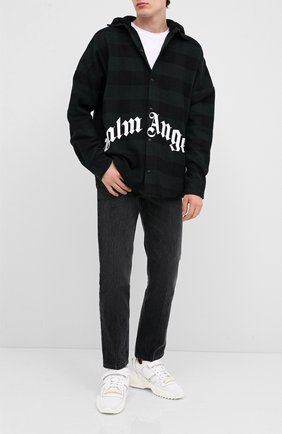 Мужская хлопковая куртка PALM ANGELS темно-зеленого цвета по цене 64900 руб., арт. PMGA042E20FAB0015701 | Фото 2 Мужская хлопковая куртка PALM ANGELS темно-зеленого цвета, арт. PMGA042E20FAB0015701 | Фото 2