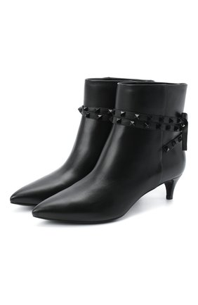Женские кожаные ботильоны rockstud flair VALENTINO черного цвета по цене 89950 руб., арт. UW2S0AA4/MLR | Фото 1 Женские кожаные ботильоны rockstud flair VALENTINO черного цвета, арт. UW2S0AA4/MLR | Фото 1