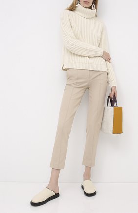 Женские хлопковые брюки LORO PIANA бежевого цвета по цене 58850 руб., арт. FAL3258 | Фото 2 Женские хлопковые брюки LORO PIANA бежевого цвета, арт. FAL3258 | Фото 2