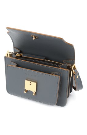 Женская сумка trunk mini MARNI серого цвета по цене 116000 руб., арт. SBMPS01U07/LV520 | Фото 4 Женская сумка trunk mini MARNI серого цвета, арт. SBMPS01U07/LV520 | Фото 4