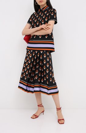 Женская шелковая юбка VALENTINO черного цвета по цене 184000 руб., арт. UB3RA6F25LB | Фото 2 Женская шелковая юбка VALENTINO черного цвета, арт. UB3RA6F25LB | Фото 2