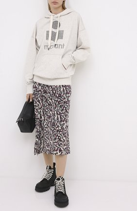 Женская хлопковое худи ISABEL MARANT ETOILE кремвого цвета по цене 24400 руб., арт. SW0031-20A072E/MANSEL | Фото 2 Женская хлопковое худи ISABEL MARANT ETOILE кремвого цвета, арт. SW0031-20A072E/MANSEL | Фото 2
