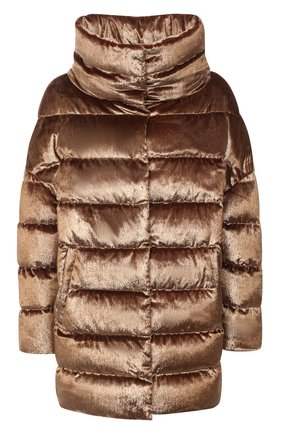 Женский стеганый пуховик HERNO золотого цвета по цене 47500 руб., арт. PI1203D/15019 | Фото 1 Женский стеганый пуховик HERNO золотого цвета, арт. PI1203D/15019 | Фото 1