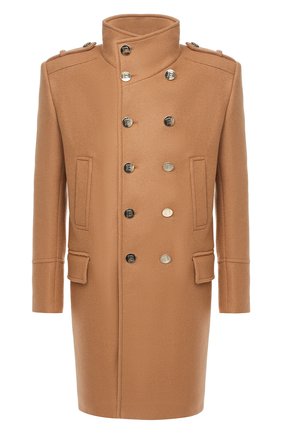 Мужской шерстяное пальто BALMAIN бежевого цвета по цене 248500 руб., арт. UH18419/W076 | Фото 1 Мужской шерстяное пальто BALMAIN бежевого цвета, арт. UH18419/W076 | Фото 1