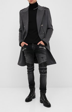 Мужские кожаные ботинки BALMAIN черного цвета по цене 82300 руб., арт. UM1C148/LSEB | Фото 2 Мужские кожаные ботинки BALMAIN черного цвета, арт. UM1C148/LSEB | Фото 2