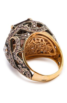 Женское кольцо wild flower QUEENSBEE разноцветного цвета по цене 80080 руб., арт. 102168/10,28 | Фото 2 Женское кольцо wild flower QUEENSBEE разноцветного цвета, арт. 102168/10,28 | Фото 2