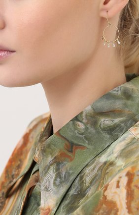 Женские серьги HANKA_IN золотого цвета по цене 9295 руб., арт. STA5-CR-BAG | Фото 2 Женские серьги HANKA_IN золотого цвета, арт. STA5-CR-BAG | Фото 2