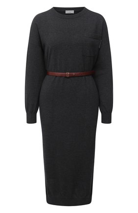 Женское кашемировое платье BRUNELLO CUCINELLI черного цвета по цене 239000 руб., арт. M2E811A90P | Фото 1 Женское кашемировое платье BRUNELLO CUCINELLI черного цвета, арт. M2E811A90P | Фото 1