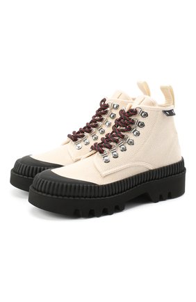 Женские текстильные ботинки lug sole PROENZA SCHOULER кремвого цвета по цене 39600 руб., арт. PS32051A/09225 | Фото 1 Женские текстильные ботинки lug sole PROENZA SCHOULER кремвого цвета, арт. PS32051A/09225 | Фото 1