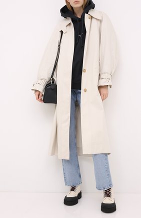 Женские текстильные ботинки lug sole PROENZA SCHOULER кремвого цвета по цене 39600 руб., арт. PS32051A/09225 | Фото 2 Женские текстильные ботинки lug sole PROENZA SCHOULER кремвого цвета, арт. PS32051A/09225 | Фото 2
