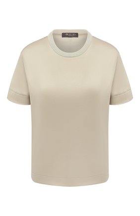 Женская хлопковая футболка LORO PIANA светло-зеленого цвета по цене 37100 руб., арт. FAL2559 | Фото 1 Женская хлопковая футболка LORO PIANA светло-зеленого цвета, арт. FAL2559 | Фото 1