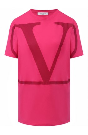Женская хлопковая футболка VALENTINO фуксия цвета по цене 31000 руб., арт. UB3MG01Z4Q6 | Фото 1 Женская хлопковая футболка VALENTINO фуксия цвета, арт. UB3MG01Z4Q6 | Фото 1
